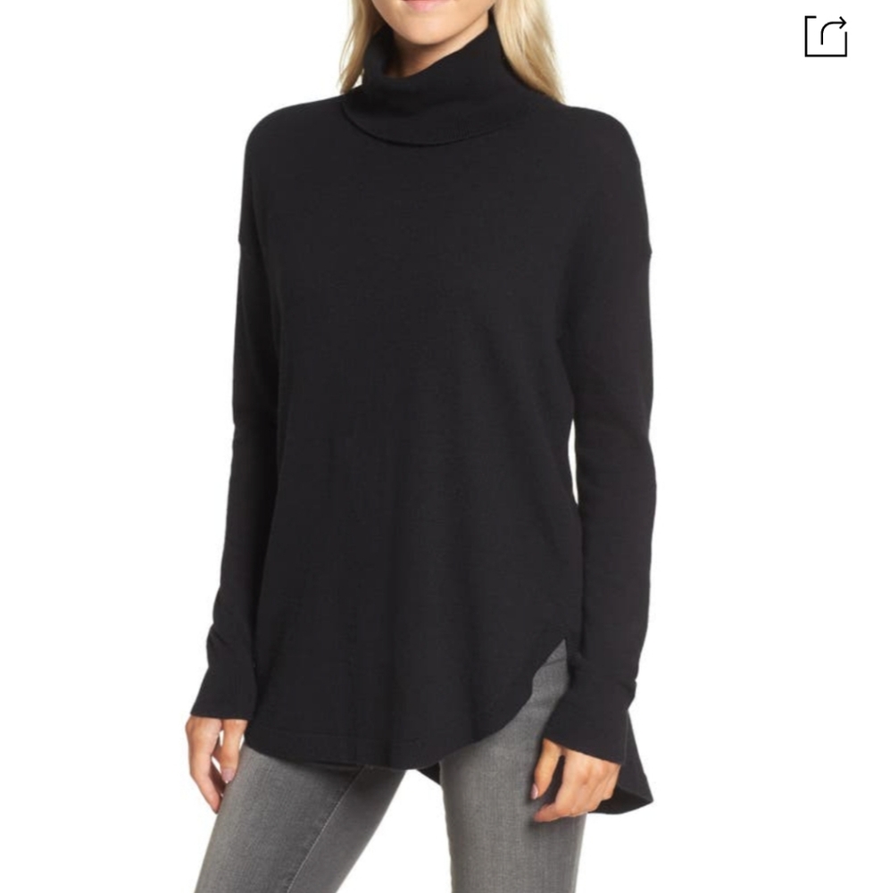 Chelsea28 cashmere blend turtleneck black S